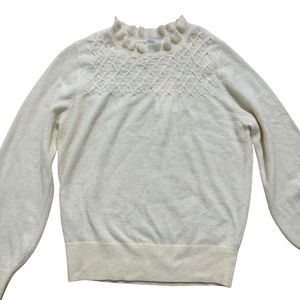 Paris Atelier & Other Stories Sz Medium Wool Alpaca Sweater Ivory Soft NEW READ